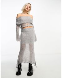 Collusion - Knitted Fairy Hem Skirt Co-ord - Lyst