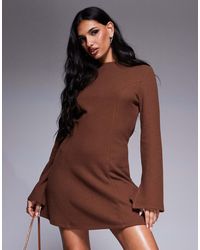 ASOS - – superweiches, ausgestelltes minikleid - Lyst