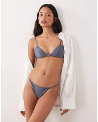 Mango - Bikini Top With Silver Hardwear Detailing - Lyst