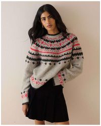Nobody's Child - Fair Isle Print Knitted Jumper - Lyst