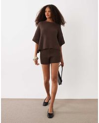 SNDY'S - Cotton Rich Knitted Shorts Co-Ord - Lyst