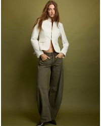 Stradivarius - Asymmetrische Jacquard Blazer - Lyst