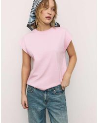 Stradivarius - B06 Basic Dropped-Shoulder T-Shirt - Lyst