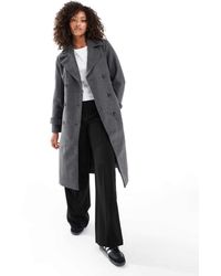 Vero Moda - Double Breasted Belted Midi Coat - Lyst