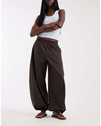 Vero Moda - Poplin Wide Balloon Trousers - Lyst