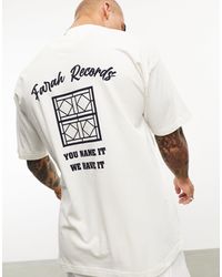 Farah - Harris Geometic Back Print Relaxed Fit T-shirt - Lyst