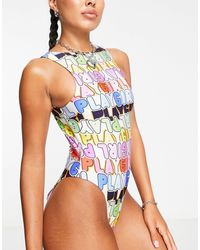 AsYou - High Neck Cut Out Back Swimsuit - Lyst