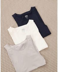 ASOS - Essentials 3 Pack Muscle Fit Vest - Lyst