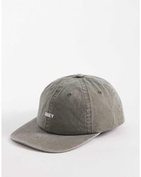 Obey - Pigment Bold Logo Six Panel Strapback Cap - Lyst