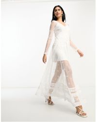 French Connection - Embroidered Maxi Dress - Lyst