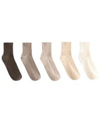 Oysho - 5 Pairs Of Quarter Socks With Cotton - Lyst