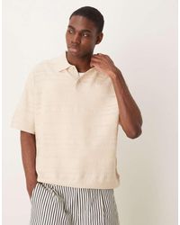 SELECTED - Polo Color Crema De Punto Texturizado De -Blanco - Lyst