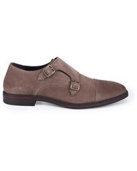 Thomas Crick - Aubry Suede Leather Double Monk Strap Shoes - Lyst