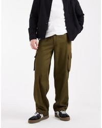 Parlez - Relaxed Fit Utility Elasticated Waist Cargo Trousers - Lyst