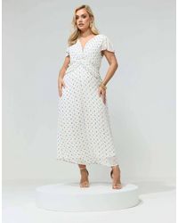 Yours Clothing - Dobby Twist Front Maxi Dress - Lyst