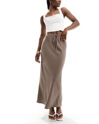 New Look - Drawstring Midi Skirt - Lyst