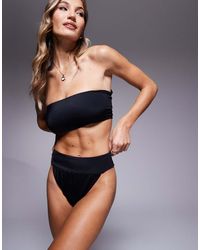 ASOS - Maya Mix And Match Deep Band Ultra High Leg High Waist Bikini Bottoms - Lyst