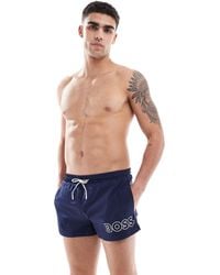 BOSS - Boss – mooneye – e badeshorts mit logo - Lyst