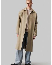 Calvin Klein - Cotton Nylon Mac Coat - Lyst