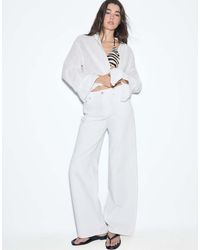 Stradivarius - D91 Low Wide-leg Twill Jeans - Lyst