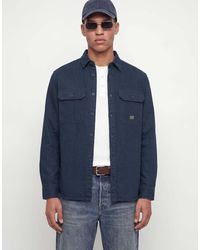 Jack & Jones - Bluivy Camisa De Manga Larga De Corte Holgado Con Cuello Italiano En - Lyst