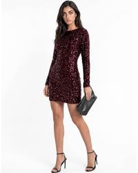 Lovedrobe - Embellished V-Back Velvet Bodycon Mini Dress - Lyst