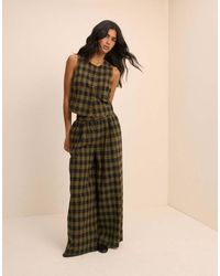 Nobody's Child - Gingham Cotton Button Front Top - Lyst