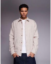 ASOS - Camicia Giacca Testurizzata A Spina Di Pesce - Lyst