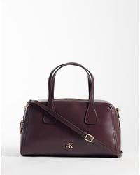 Calvin Klein - Shoulder Bag With Strap And Gold Detail - Lyst