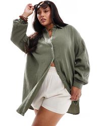 ONLY - – langarmshirt aus musselinstoff - Lyst
