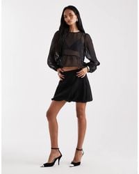 Vero Moda - Organza Puffball Hem Mini Skirt Co-ord - Lyst