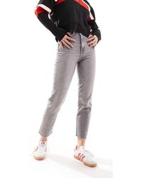 ONLY - Emily High Waisted Straight Leg Jeans With Raw Hem - Lyst