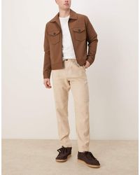 SELECTED - Pantalones Color Crema De Corte Tapered Slim De Mezcla De Lino De -Blanco - Lyst