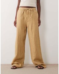 Polo Ralph Lauren - Linen Wide Leg Pants - Lyst