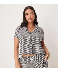 ASOS - Asos Design Curve Shrunken Revere Collar Shirt Co-ord - Lyst