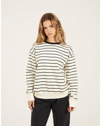 Brave Soul - Classic Stripe Crew Neck Sweatshirt - Lyst