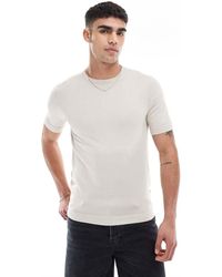 Only & Sons - Camiseta Beis De Manga Corta De Punto De -Neutro - Lyst