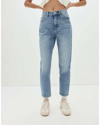 Pull&Bear - Mom-Fit Jeans Met Hoge Taille - Lyst
