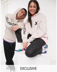 Collusion Худи Кремового Цвета С Логотипом Unisex-белый - Многоцветный