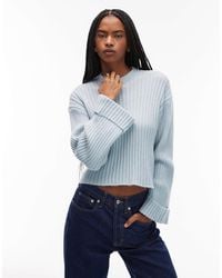 ASOS - Knitted Jumper With Turn Up Cuff - Lyst