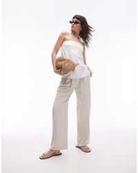 TOPSHOP - Linen Look Longline Bandeau - Lyst