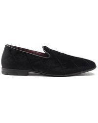 Thomas Crick - Gamble Velvet Loafers Slip On Leather Shoes - Lyst