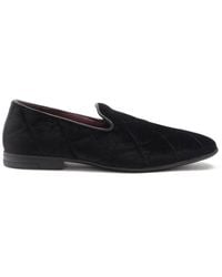 Thomas Crick - Gamble Velvet Loafers Slip On Leather Shoes - Lyst