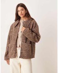 ASOS - Collared Borg Fleece Zip Through - Lyst
