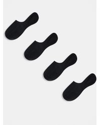 Pieces - 4 Pack Footsie Invisible Socks - Lyst