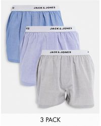 Jack & Jones - – unterhosen aus webstoff mit drillich-streifenmuster im 3er-pack - Lyst
