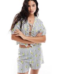 ASOS - Pantaloncini Stile Boxer A Righe Con Limoni - Lyst