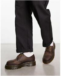 Dr. Martens - 1461 bex - chaussures en cuir à 3 paires d'œillets - marron foncé - Lyst