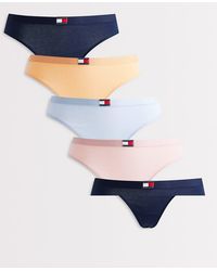 Tommy Hilfiger - Heritage 5 Pack Lingerie Thongs - Lyst