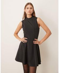 Mango - Tailored Sleeveless Pleated Mini Dress - Lyst